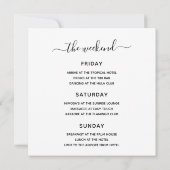 Invitation Bachelorette Weekend Party Palms tropicaux (Dos)