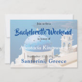 Invitation Bachelorette Weekend Santorini filles voyage (Devant)