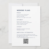 Invitation Bachelorette Weekend Tennis Club Itinéraire QR Cod (Dos)