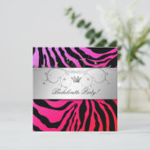 Invitation Bachelorette Zebra Zebra 311-Silver Divine Purple  (Debout devant)