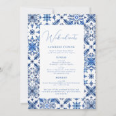 Invitation Bachelorte Bleue Méditerranéenne (Dos)