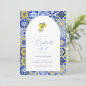 Invitation Bachelorte Bleue Méditerranéenne (Debout devant)