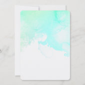 Invitation Bachelorte d'aquarelle aux yeux violets glamour (Dos)