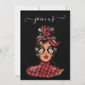 Invitation Bachelorte de Noël afro-américaine (Devant)