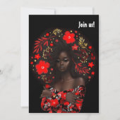 Invitation Bachelorte de Noël afro-américaine (Devant)