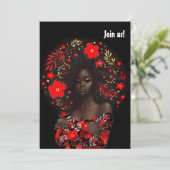 Invitation Bachelorte de Noël afro-américaine (Debout devant)