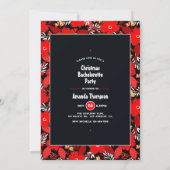 Invitation Bachelorte de Noël afro-américaine (Dos)