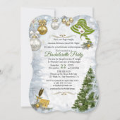 Invitation Bachelorte de Noël blanc (Devant)
