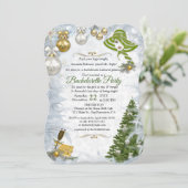 Invitation Bachelorte de Noël blanc (Debout devant)