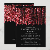 Invitation Bachelorte des feux rouges modernes (Devant / Derrière)