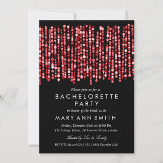 Invitation Bachelorte des feux rouges modernes