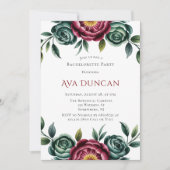 Invitation Bachelorte d'hiver de la Bourgogne et Emerald Peon (Devant)