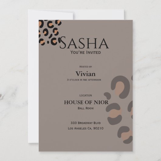 Invitation Bachelorte fête magazine mode diva (Dos)