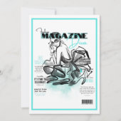 Invitation Bachelorte fête magazine mode diva (Devant)