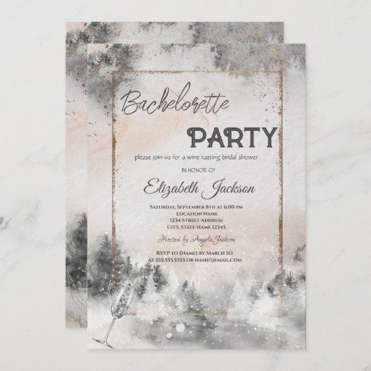 Invitation Bachelorte forestière (Devant / Derrière)