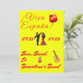 Invitation Bachelorte jaune et rouge (Debout devant)