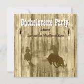 Invitation Bachelorte rustique cowboy (Devant)