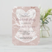 Invitation Bachelortie en marbre de parties scintillant borde (Debout devant)