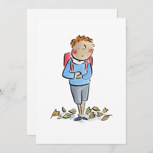 Invitation Back to school (Devant / Derrière)