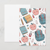 Invitation Back to school (Devant / Derrière)