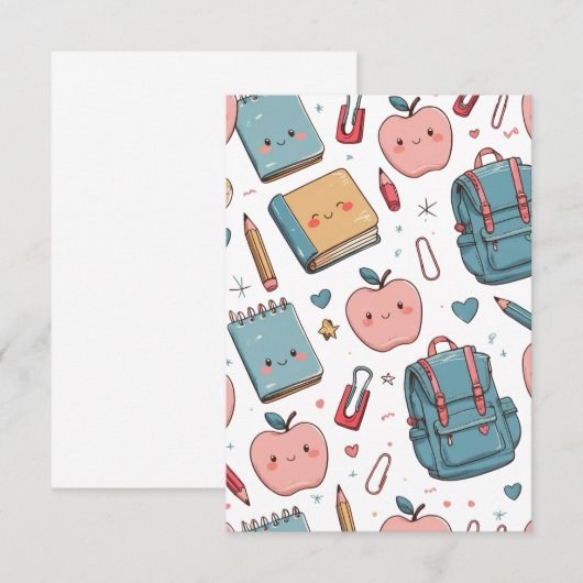 Invitation Back to school (Devant / Derrière)