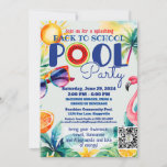 Invitation back to school Pool party class friends birthday<br><div class="desc">Les pommes arty génèrent un contenu</div>