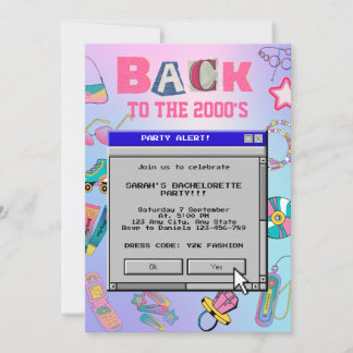 Invitation Back To The 2000's Y2K Bachelorette Party