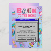 Invitation Back To The 2000's Y2K Bachelorette Party (Devant / Derrière)