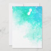 Invitation Background tropical beach aquarelae blue summer (Dos)