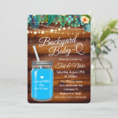Invitation Backyard Baby Q dans un pot Mason (Debout devant)