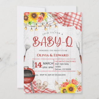 Invitation Backyard BBQ Baby Shower
