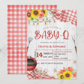 Invitation Backyard BBQ Baby Shower (Devant / Derrière)