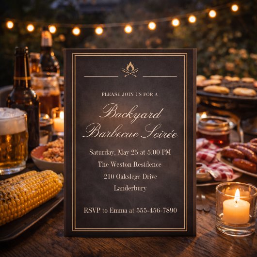 Invitation Backyard BBQ Soirée