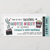 Invitation Backyard Movie Night, Any Age Birthday Party (Devant)