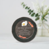 Invitation Bacon et oeufs amusants Aquarelle mignonne Brunch (Debout devant)