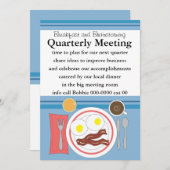 Invitation Bacon et OEufs toutes les entreprises (Devant / Derrière)