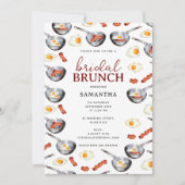 Invitation Bacon & Oeufs Petit déjeuner Brunch Fête des marié (Devant)