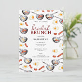 Invitation Bacon & Oeufs Petit déjeuner Brunch Fête des marié (Debout devant)