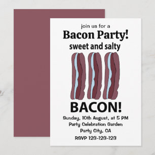 Invitation Bacon Sucré Et Salé Bacon