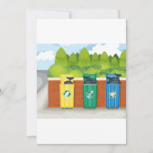 Invitation Bacs de recyclage Tri des déchets codés par couleu (Devant)