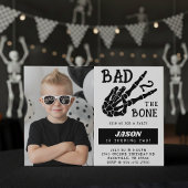 Invitation Bad 2 the Bone Skeleton Photo 2nd Birthday Party