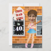 Invitation Bad Girl 40th Women's Birthday Photo (Devant)