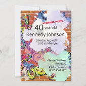 Invitation Bad Girl 40th Women's Birthday Photo (Dos)