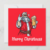 Invitation Bad Père Noël, Rock, Bière et Cigar (Devant)