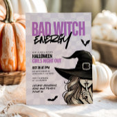 Invitation Bad Sorcière Energy Girls Night Out Halloween Part