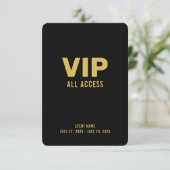 Invitation Badge d'identification d'événement Pass All Access (Debout devant)