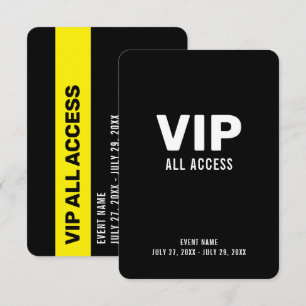 Invitation Badge d'identification d'événement VIP All Access