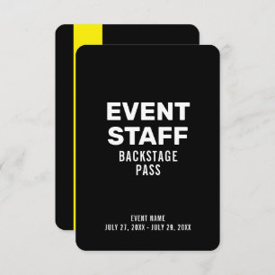 Invitation Badge d'identification du personnel de l'événement