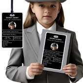 Invitation badge d'identité de l'agent secret Spy Party