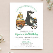 Invitation Badger sur Vélo Troisième fête d'anniversaire